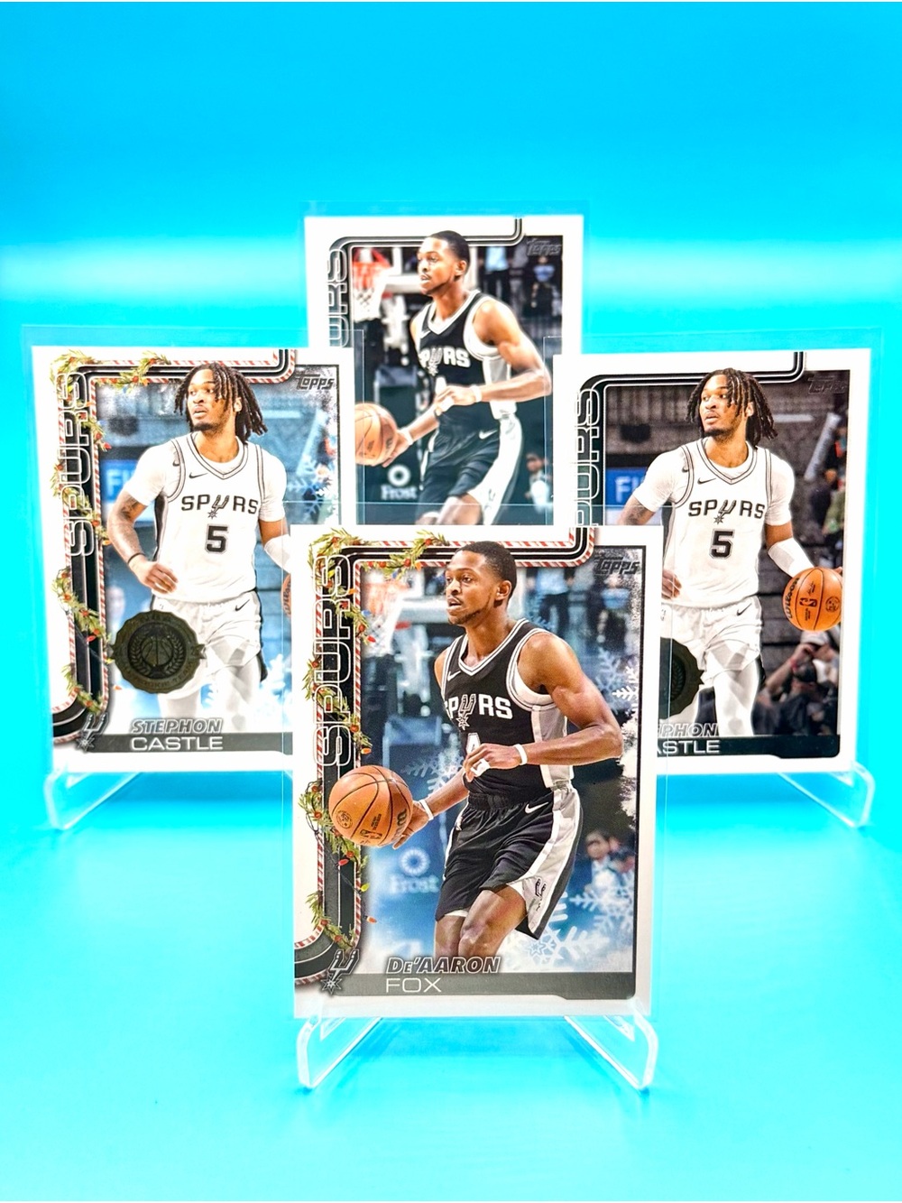🔥Spurs Lot! Stephon Castle + De'Aaron Fox Topps Holiday & Flagship! 🤩